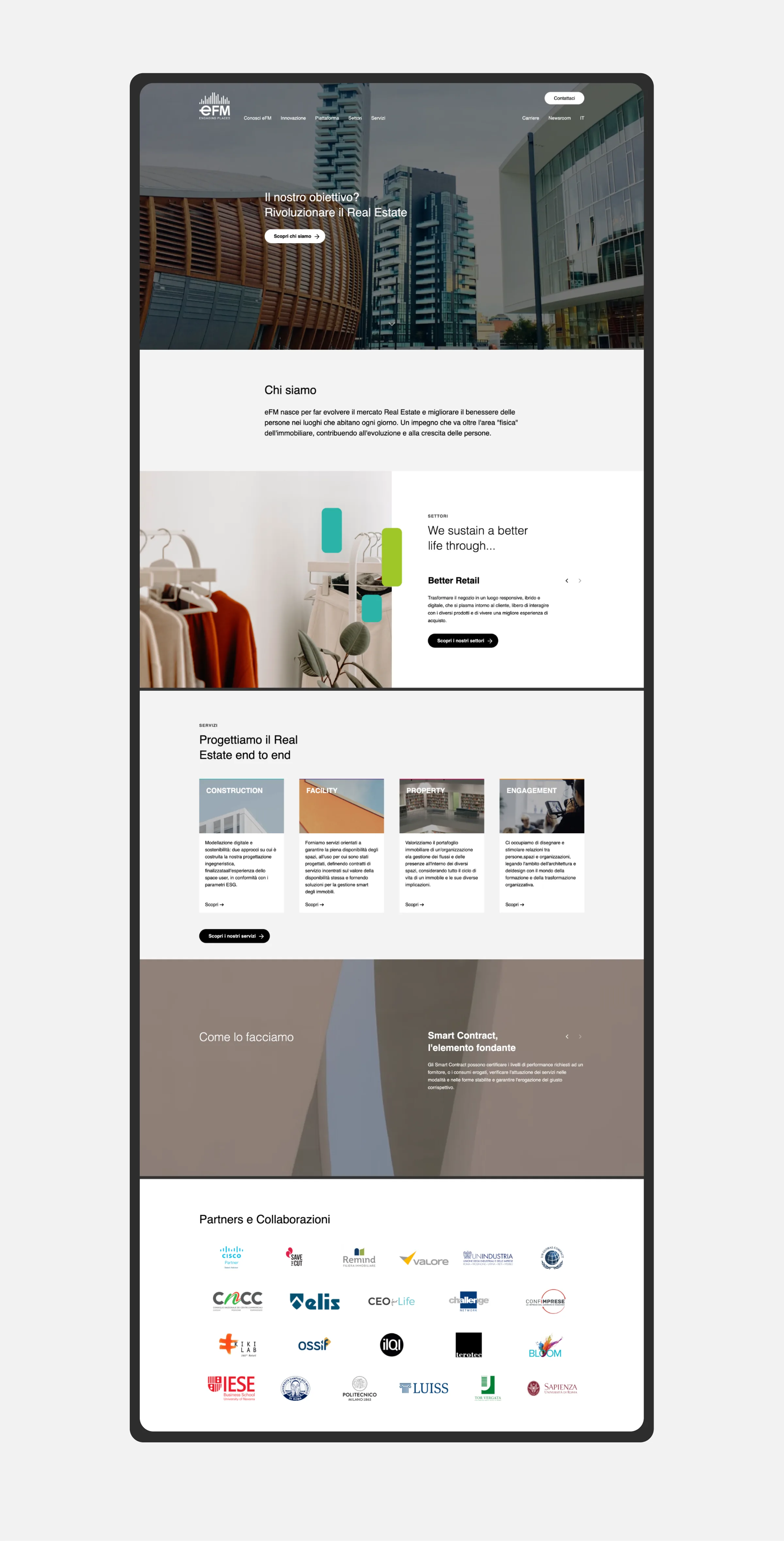 eFM website, homepage