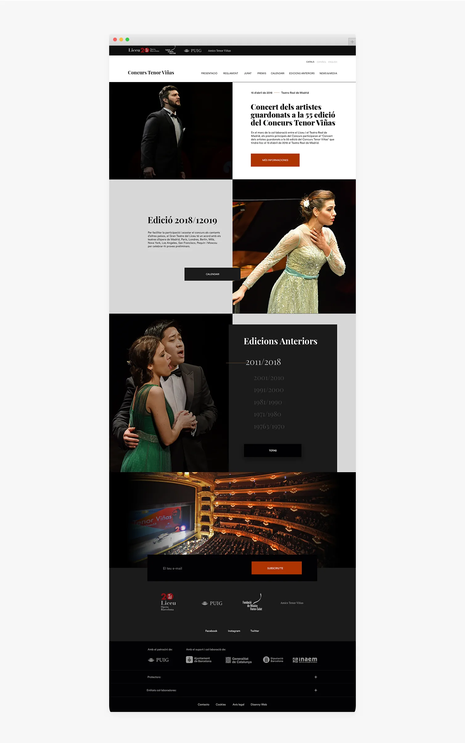 Concurs Tenor Viñas, website
